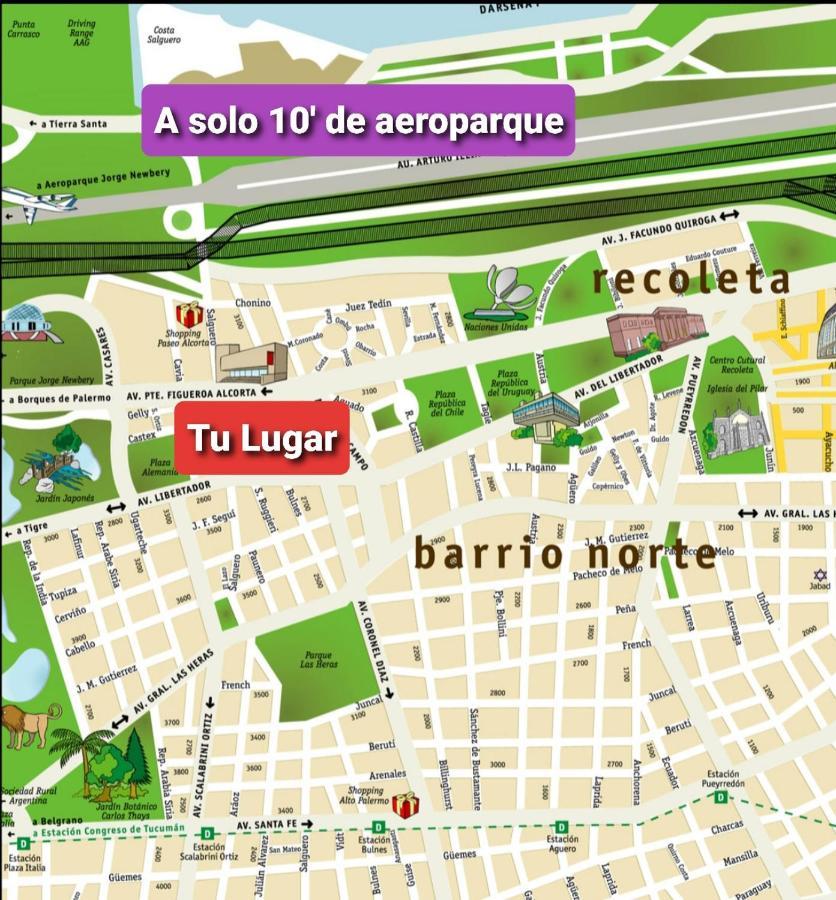 Palermo Chico Castex 2 Pax 10Min Aeroparque 100M Mater Dei Appartement Buenos Aires Buitenkant foto